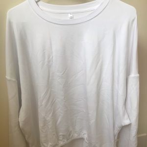 NWT fabletics white sweatshirt